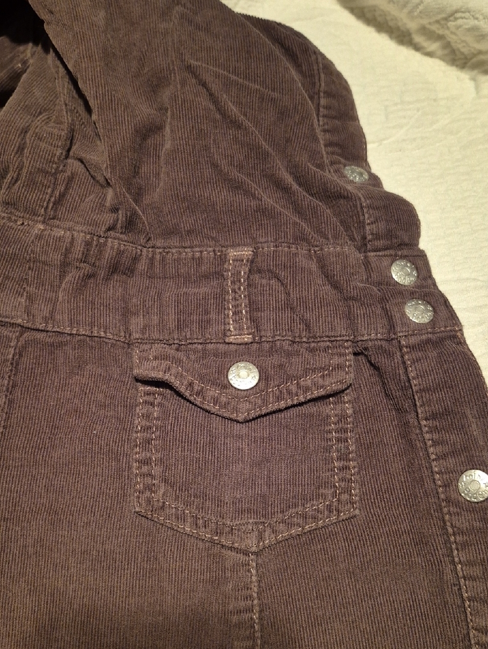 Mini Boden girls size 5-6 years brown corduroy long sleeve dress VGUC - Picture 2 of 6
